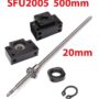 SFU2005 500mm Kit Vis à billes 20mm par 500mm avec écrou et paliers (BK15 + BF15)