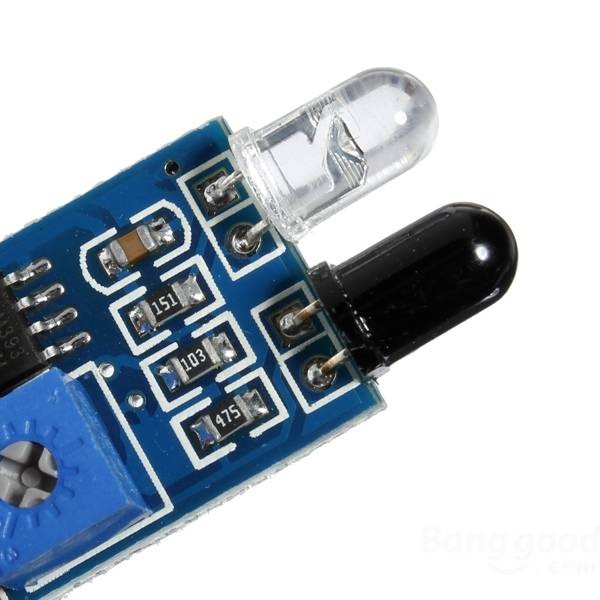 Module Capteur Infrarouge D'Évitement D'Obstacles - Lot De 5 - Pour Robot, Voiture Intelligente - Détection 2-30 Cm