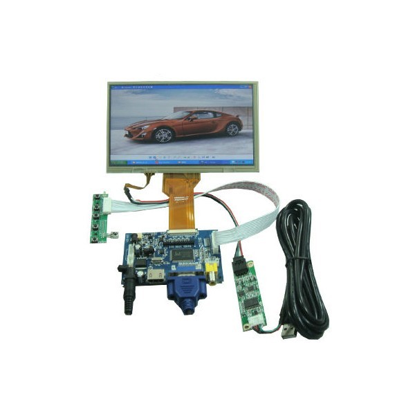 Moniteur à écran tactile 7 pouces ACL LCD TFT avec module HDMI VGA vidéo