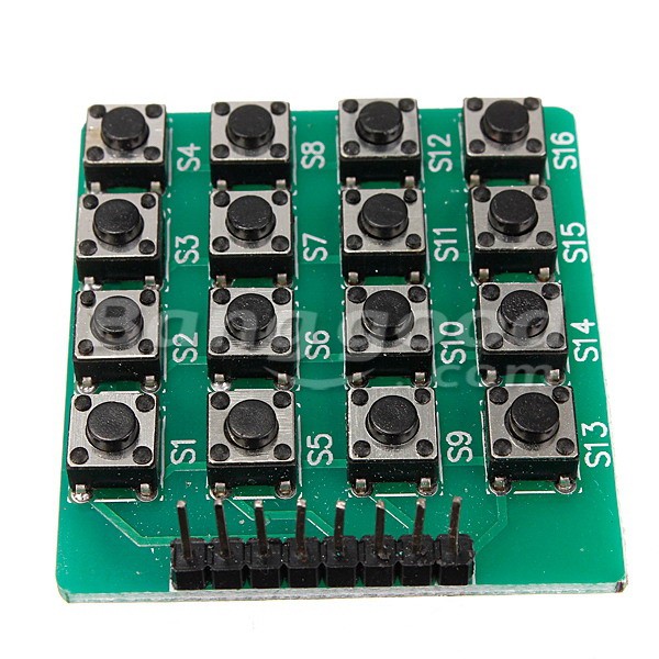 Clavier 16 boutons poussoirs matrice 4x4 pour (pour Arduino)