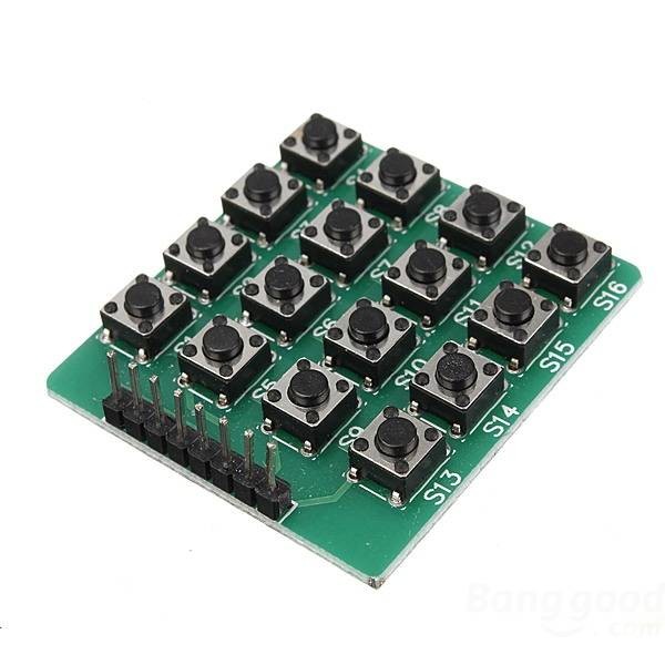 Clavier 16 boutons poussoirs matrice 4x4 pour (pour Arduino)