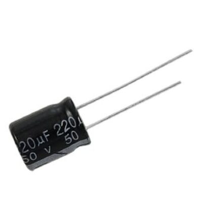 220uF/50V-Condensateur électrolytique aluminium 220uF, 50V dc