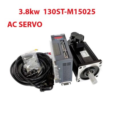 Servomoteur 220V AC 13,5A  3,8kW 2500tr/min 15N.m + driver + 3M câbles pour CNC
