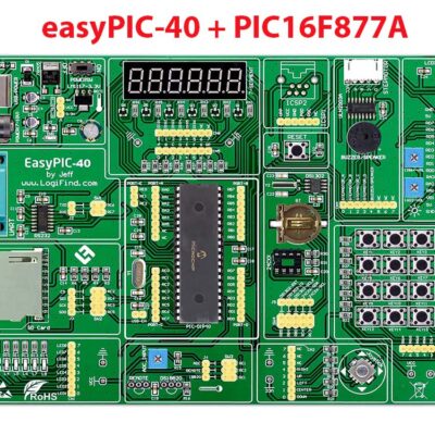 easyPIC-40 PIC Carte d’apprentissage pour microcontrôleur PIC16F877A