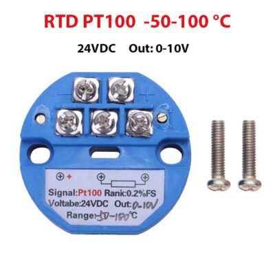RTD PT100 Module Transmetteur de Température DC24V (-50-100) degree sortie 0-10V