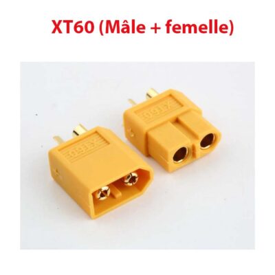 Paire de connecteurs XT60 (Mâle + femelle)