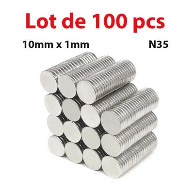 100PCS/Lot 10X1mm aimant neodyme N35