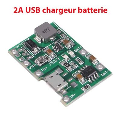 2A USP Module chargeur batterie Lithium Li-ion 18650 3.7V vers 5V 9V 12V ajustable DC-DC Step Up Boost Module TP4056
