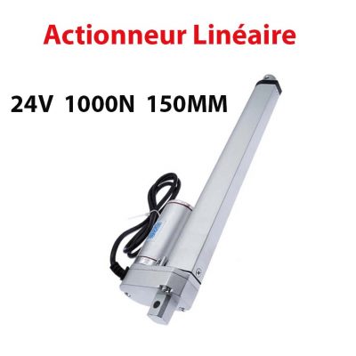 Actionneur linéaire (vérin électrique) 24V 1000N 150mm