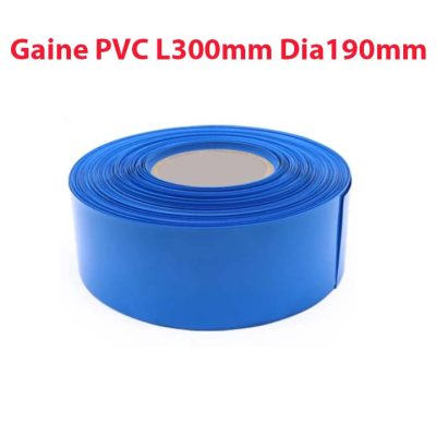 Gaine PVC thermorétractable pour batterie 18650, Largeur 300mm Longueur 1m Diamètre 190mm