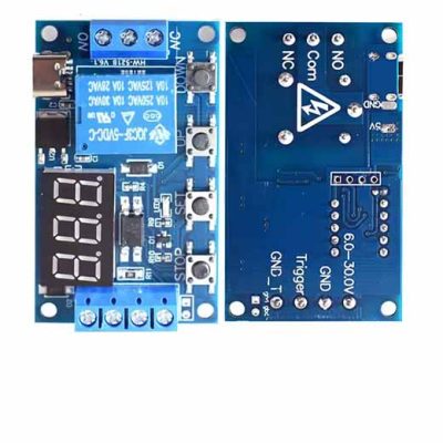 Relais temporisé DC 6-30V avec afficheur et  Micro USB Type-C