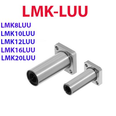 LMK8LUU/LMK10LUU/LMK12LUU/LMK16LUU/LMK20LUU Roulement linéaire à bride carrée / acier