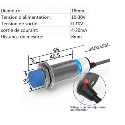 Capteur de proximité inductif M18