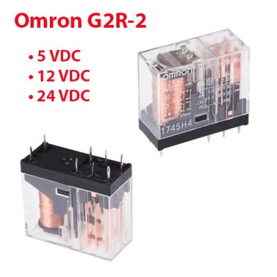 Relais de puissance Omron G2R-2 5A DPDT 5VDC 12VDC 24VDC