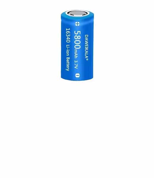 Pile batterie Lithium-ion rechargeable 3.7V 5800mAh modèle 16340