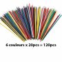 120 Fils 24AWG 8CM Etamés de prototypage pour breadboard (6 couleurs)