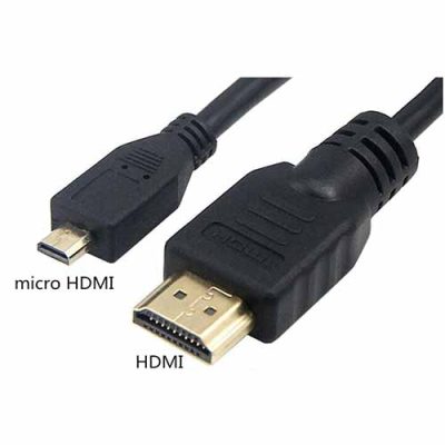Câble Micro HDMI vers HDMI 1080P, Mâle-Mâle 1.5M